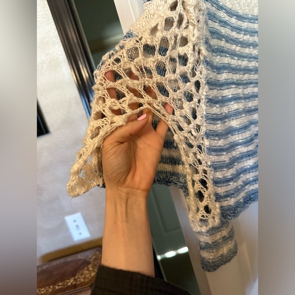 Free People Crochet Knit Pullover Sweater - Picture 6 of 8